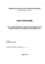 Diplomdarbs 'SIA "X" apkalpojošā personāla darba apmaksas sistēmas pilnveidošana', 1.