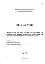 Diplomdarbs 'SIA "X" apkalpojošā personāla darba apmaksas sistēmas pilnveidošana', 4.
