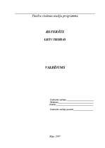 Referāts 'Valdījums', 1.