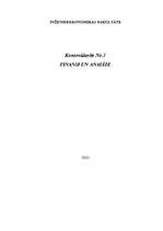 Konspekts 'Finanšu analīze', 1.