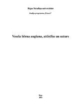 Referāts 'Vesela bērna augšana, attīstība un uzturs', 1.