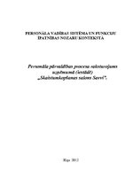 Konspekts 'Personāla pārvaldības procesa raksturojums skaistumkopšanas salonā "Savvi"', 1.