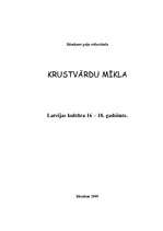 Konspekts 'Latvijas kultūra 16. - 18.gadsimtā', 1.