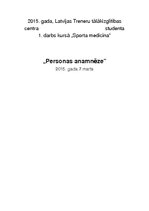 Prakses atskaite 'Personas anamnēze', 1.