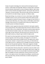 Eseja 'Are People Reading Enough Books Nowadays?', 1.