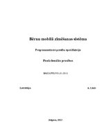 Paraugs 'Bērnu mobilās zīmēšanas sistēmas programmatūras prasību specifikācija', 1.