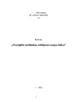 Konspekts 'Svarīgākie mehānikas atklājumi senajos laikos', 1.