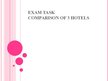 Prezentācija 'Comparison of Three Hotels', 1.