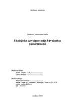 Referāts 'Ekoloģisko dzīvojamo māju būvniecības pamatprincipi', 1.