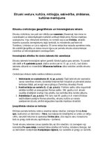 Konspekts 'Etrusku vēsture, kultūra, mitoloģija, sabiedrība un kultūras mantojums', 1.