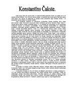 Konspekts 'Konstantīns Čakste', 1.