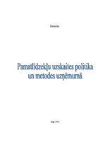 Referāts 'Pamatlīdzekļu uzskaites politikaun metodes uzņēmumā', 1.