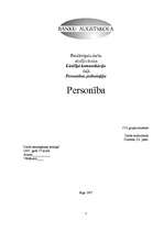 Referāts 'Personība', 1.