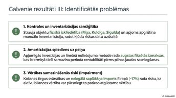 Prezentācija 'Pamatlīdzekļu uzskaite, kontrole un analīze uzņēmumā AS “Latvijas Finieris”', 11.