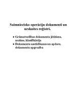 Konspekts 'Saimniecisko operāciju dokumenti un uzskaites reģistri. Grāmatvedības dokumenta ', 1.