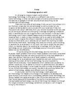 Eseja 'Technology-good or evil', 1.