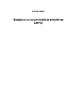 Referāts 'Bezdarba un nodarbinātības problēmas Latvijā', 1.
