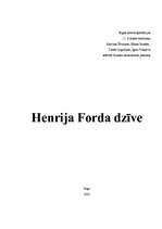 Referāts 'Henrija Forda dzīve', 1.