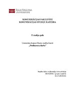 Eseja 'Konspekts par apraides finansēšanu', 1.