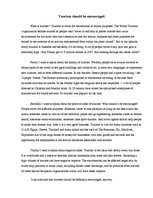 Eseja 'Tourism Should Be Encouraged', 1.