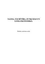 Referāts 'Nauda, tās būtība, funkcijas un loma ekonomikā', 1.