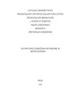 Referāts 'Vai kritiskā domāšana kā prasme ir nepieciešama', 1.