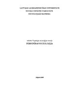 Referāts 'Personības socioloģija', 1.