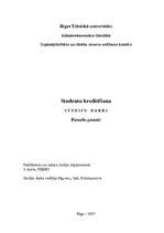 Referāts 'Studentu kreditēšana', 1.