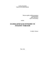 Referāts 'Globalizācijas ietekme uz finanšu tirgiem', 1.