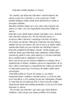 Eseja 'Interneta radītās sekas un draudi', 1.