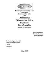 Referāts 'Aristoteļa darba "Nikomaha ētika" IV grāmatas "Par tikumību" analīze un secināju', 1.