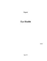 Referāts 'Eye Health and Blindness', 1.