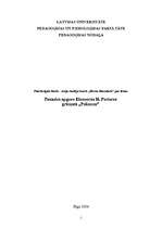 Eseja 'Pasaules apguve Eleonoras H.Porteres grāmatā "Polianna"', 1.