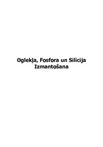 Konspekts 'Oglekļa, fosfora un silīcija izmantošana', 1.