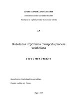 Diplomdarbs 'Ražošanas uzņēmuma transporta procesa uzlabošana', 1.