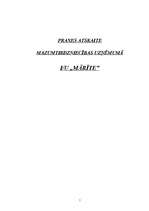 Prakses atskaite 'Pārtikas preču mazumtirdzniecības uzņēmums "Mārīte"', 1.