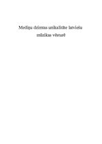 Konspekts 'Mediņu dzimtas unikalitāte latviešu mūzikas vēsturē', 1.