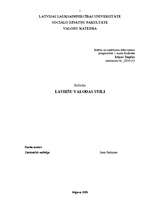 Konspekts 'Latviešu valodas stili', 1.