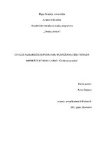 Referāts 'Civilās aizsardzības pasākumu plānošana', 1.