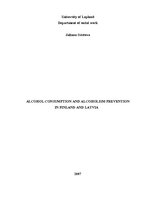 Referāts 'Alcohol Consumption and Alcoholism Prevention in Finland and Latvia', 1.