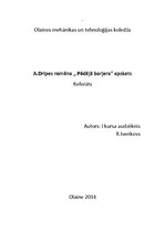 Referāts 'Andreja Dripes romāna "Pēdējā barjera" apskats', 1.