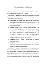 Konspekts 'Communication in Business', 1.