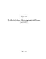 Referāts 'Sociālpsiholoģisko faktoru izpēte privātā biznesa organizācijā', 1.