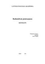 Referāts 'Radioaktīvais piesārņojums', 1.