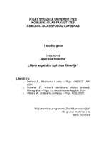 Eseja 'Mana augstākās izglītības filosofija', 1.