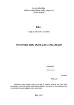 Eseja 'Pastāvošie riski un draudi mums apkārt', 1.