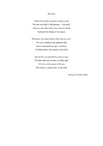 Eseja 'Analysis of the Poem "My Voice" by Sir Oscar Wilde', 1.