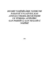 Konspekts '10 nozīmīgākie notikumi Latvijā un pasulē, kas atstājuši vislielāko ietekmi uz t', 1.