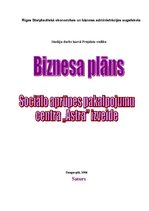 Biznesa plāns 'Sociālais aprūpes pakalpojumu centrs "Astra"', 1.