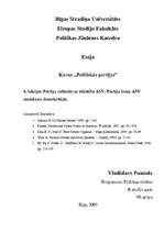 Eseja 'Partiju rašanās un attīstība ASV. Partiju loma ASV mūsdienu demokrātijā', 1.